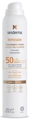 Сонцезахисний прозорий спрей для тіла SPF50+ Sesderma Repaskin Transparent Spray, 200 ml SS136359 фото