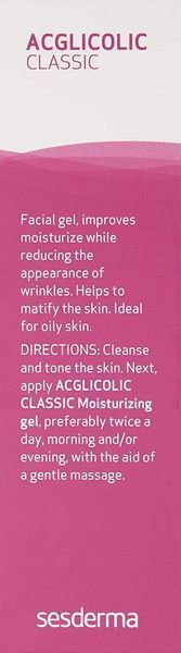 Зволожуючий гель Sesderma Acglicolic Classic Moisturizing Gel, 50 ml SS12250 фото