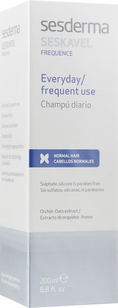 Шампунь для частого использования Sesderma Seskavel Frequent Use Shampoo, 200 ml SS12348 фото