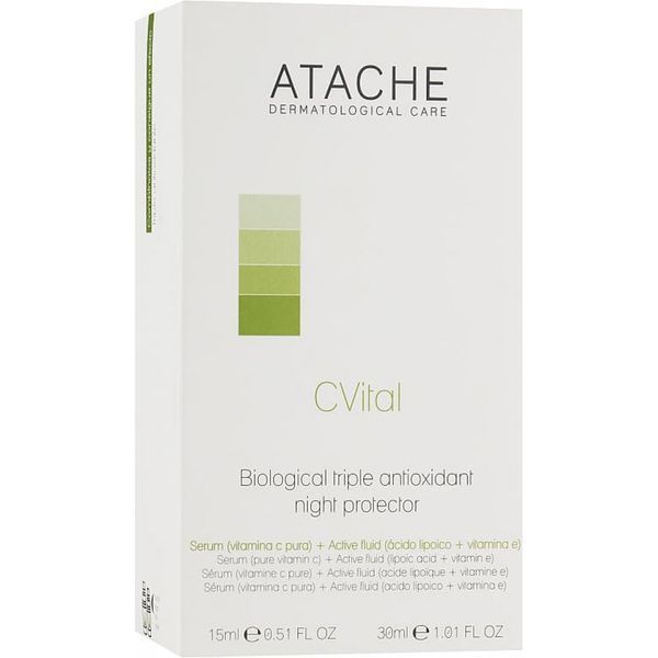 Високоінтенсивний нічний догляд - Atache C Vital Biological Triple-Antioxidant Night Protector 100233 фото
