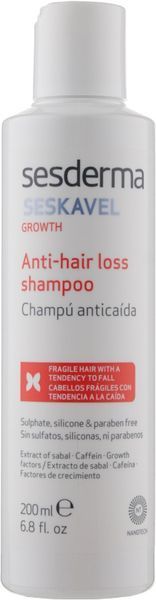 Шампунь проти випадіння волосся Sesderma Seskavel Anti-Hair Loss Shampoo, 200 ml SS12345 фото