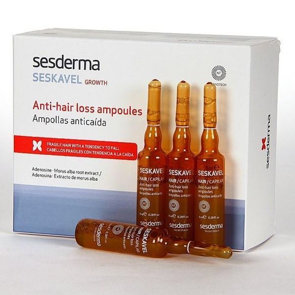 Ампули проти випадання волосся Sesderma Seskavel Anti-Hair Loss ampoules, 12x8 ml SS051060 фото