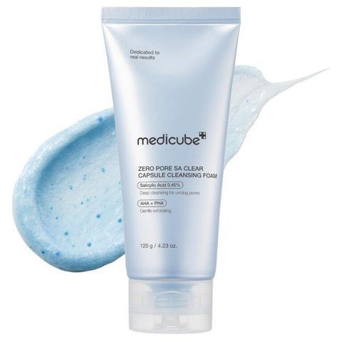 Medicube Очищувальна пінка для вмивання з капсулами для звуження пор Zero Pore SA Clear Capsule Cleansing Foam, 120 g 756568 фото