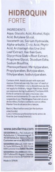 Світлий гель сильний Sesderma Hidroquin Forte Skin Lightener Gel, 30 ml SS12307 фото