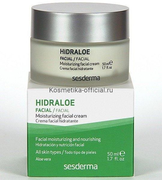 Зволожуючий крем Sesderma Hidraloe Moisturizing Face Cream, 50 ml SS12308 фото