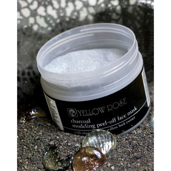 Альгінатна маска для обличчя з вугіллям - Yellow Rose Charcoal Modeling Face Mask 102257 фото