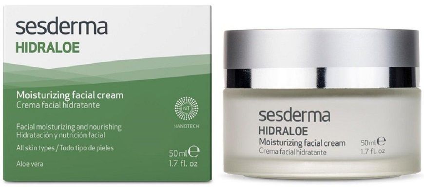 Зволожуючий крем Sesderma Hidraloe Moisturizing Face Cream, 50 ml SS12308 фото