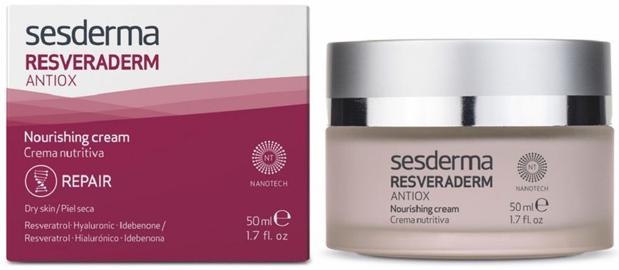 Поживний крем антиоксидантний Sesderma Resveraderm Antiox Nourishing Cream, 50 ml SS136260 фото