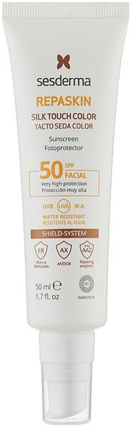 Сонцезахисний крем з тоном SPF50+ Sesderma Repaskin Silk Touch Color SS136236 фото