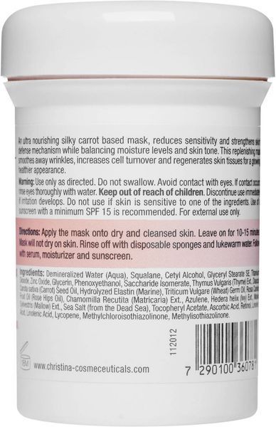 Морквяна маска для пересушеної шкіри Christina Sea Herbal Beauty Mask Carrot, 250 ml 5022 фото
